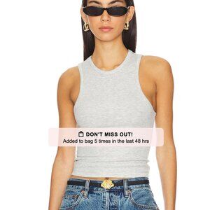 WeWoreWhat Grey Ribbed Tank, S